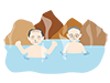 Travel ｜ Men ｜ Hot springs ――Free illustrations ｜ People / seasons / events