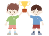 Victory ｜ Children ｜ Winning Cup ｜ Trophy --Free Illustrations ｜ People / Seasons / Events
