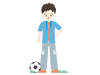 Soccer ｜ Boys ｜ Balls-Free Illustrations ｜ People / Seasons / Events