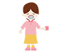 Gargling | Cold Prevention | Girls-Free Illustrations | People / Seasons / Events