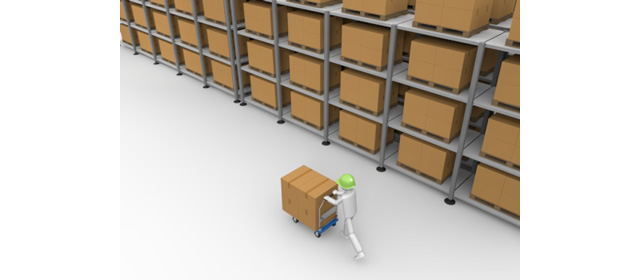 台車を押す人 - 作業員 - 生産/イラスト/インダストリー/写真/イメージ/フォト/フリー素材