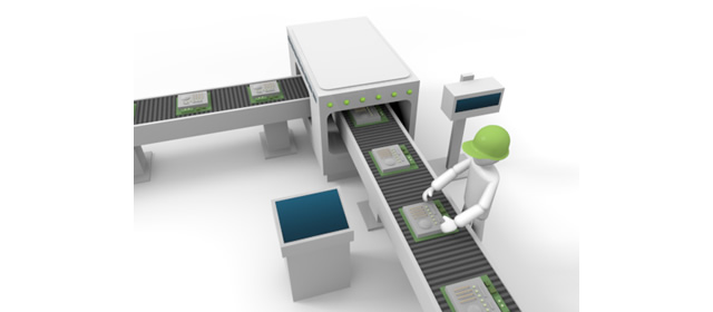 ベルトコンベアー｜流れ作業 - 生産/イラスト/インダストリー/写真/イメージ/フォト/フリー素材