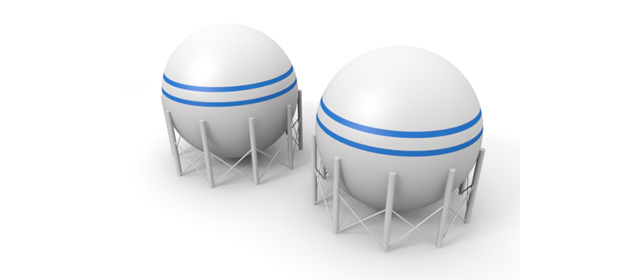 ガスタンク - 生産/イラスト/インダストリー/写真/イメージ/フォト/フリー素材