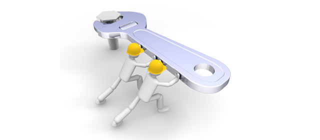 ネジを締める｜モンキーレンチ - 生産/イラスト/インダストリー/写真/イメージ/フォト/フリー素材