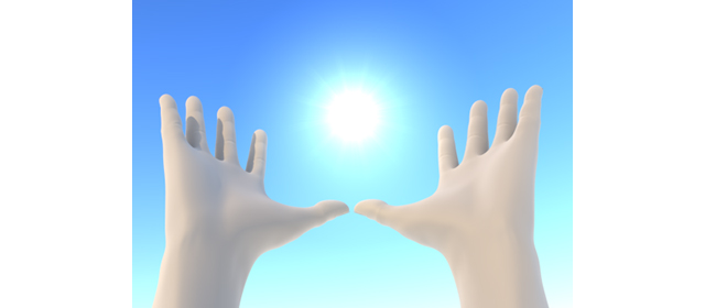 太陽エネルギー｜手 | 環境 | 自然 | エネルギー | 災害 - エネルギー / 地球 / 自然 / 環境 / 写真 / イラスト / フリー素材 / ダウンロード