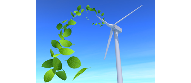 葉っぱ｜風力｜ブルースカイ素材 | 環境・自然・エネルギー・災害 - エネルギー / 地球 / 自然 / 環境 / 写真 / イラスト / フリー素材 / ダウンロード