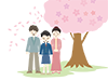 April ｜ Family ｜ Sakura-Free Illustrations ｜ People / Seasons / Events