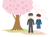 Classmates | Students | Sakura-Free Illustrations | People / Seasons / Events