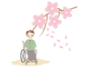 Sakura ｜ Grandmother ｜ Spring-Free Illustrations ｜ People / Seasons / Events