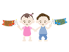 Baby ｜ Children's Day ｜ Carp streamer --Free illustrations ｜ People / seasons / events