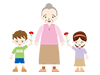 Mother's Day ｜ Grandmother ｜ Presents ｜ Children-Free Illustrations ｜ People / Seasons / Events