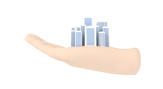 吸収合併 / ビル群 / イラスト素材/無料で使える/ビジネスシーン/経営 - イラスト/写真/フリー素材/クリップアート/フォト/商用使用OK