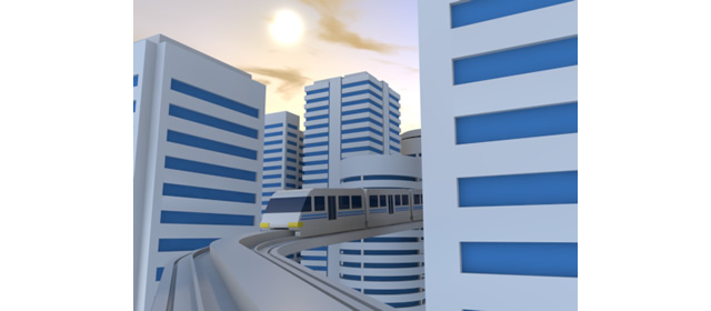 高層ビル｜電車 - 生産/イラスト/インダストリー/写真/イメージ/フォト/フリー素材