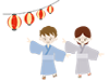Bon Odori ｜ Summer Vacation ｜ Children-Free Illustrations ｜ People / Seasons / Events