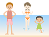 Play ｜ Sea bathing ｜ Beach --Free illustrations ｜ People / seasons / events
