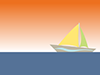 Sunset ｜ Yacht ｜ Sea ――Free Illustration ｜ People / Seasons / Events