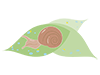 Snail ｜ Leaves ｜ Rainy season ――Free illustrations ｜ People / seasons / events