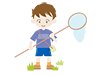 Net ｜ Children ｜ Insects Removal-Free Illustrations ｜ People / Seasons / Events