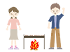 BBQ ｜ Camping-Free Illustrations ｜ People / Seasons / Events