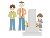 Visiting the grave | Obon-Free illustrations | People, seasons, events
