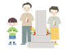 Obon | Visiting the Grave-Free Illustrations | People / Seasons / Events