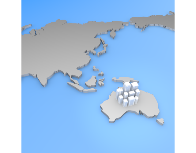 地図 / オーストラリア支店 / イラスト素材/無料で使える/ビジネスシーン/経営 - イラスト/写真/フリー素材/クリップアート/フォト/商用使用OK