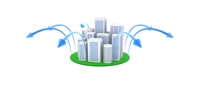 会社 / オフィス街 / イラスト素材/無料で使える/ビジネスシーン/経営 - イラスト/写真/フリー素材/クリップアート/フォト/商用使用OK