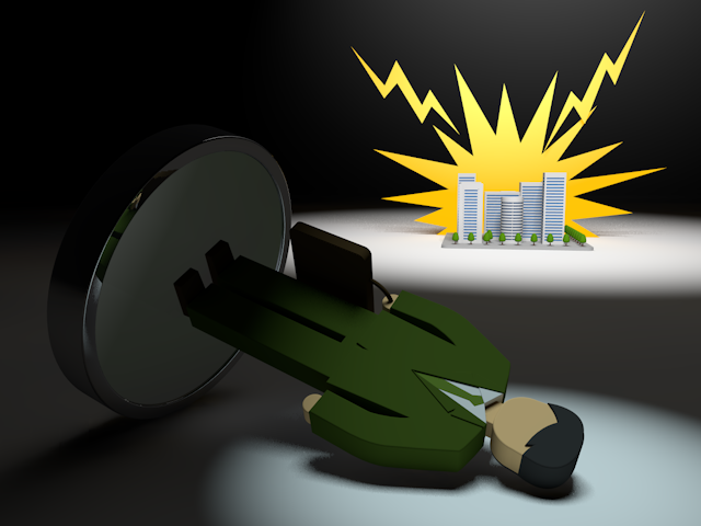 失敗で落ち込む / イラスト素材/無料で使える/ビジネスシーン/経営 - イラスト/写真/フリー素材/クリップアート/フォト/商用使用OK