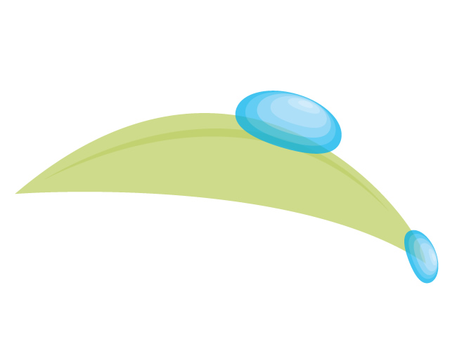 滴 | 葉 | 水滴 | 環境・自然・エネルギー・災害素材 - 汚染/工場/環境/地球/自然/きれい/イラスト/無料/クリップアート