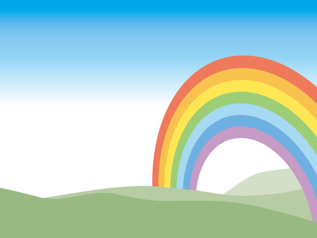 山 | 虹 | 青空 | 環境 | 自然 | エネルギー | 災害 - 汚染/工場/環境/地球/自然/きれい/イラスト/無料/クリップアート