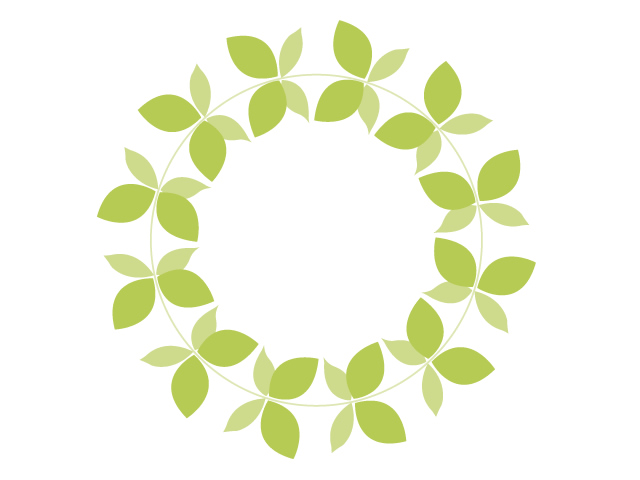 葉っぱ | 黄緑 | サイクル - 汚染/工場/環境/地球/自然/きれい/イラスト/無料/クリップアート