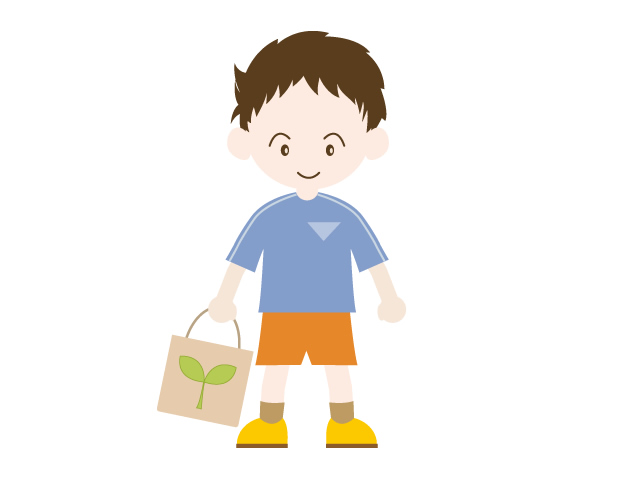 子供 | エコバッグ | 環境 | 自然 | エネルギー | 災害 - 汚染/工場/環境/地球/自然/きれい/イラスト/無料/クリップアート