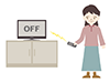 省エネ | 電源オフ | 節電 | 環境・自然・エネルギー・災害素材 - 環境・自然・エネルギー｜フリーイラスト