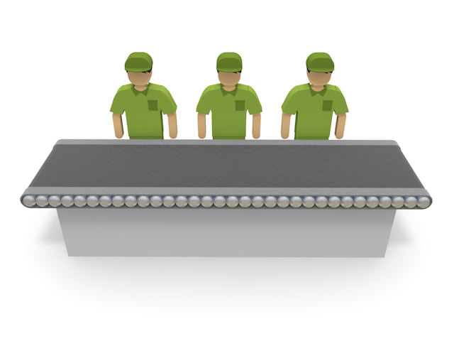 流れ作業 - 生産/イラスト/インダストリー/写真/イメージ/フォト/フリー素材