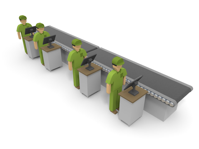 流れ作業 - 生産/イラスト/インダストリー/写真/イメージ/フォト/フリー素材