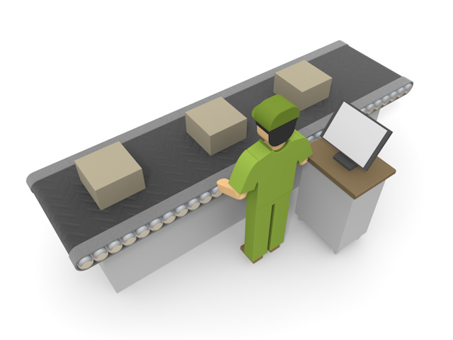 流れ作業 - 生産/イラスト/インダストリー/写真/イメージ/フォト/フリー素材