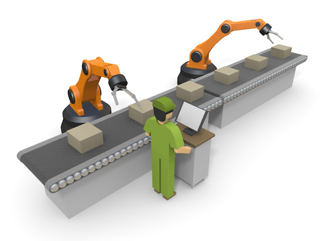 流れ作業 - 生産/イラスト/インダストリー/写真/イメージ/フォト/フリー素材