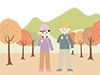Autumn leaves | Mountains | Red-Free illustrations | People / seasons / events