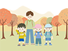 Excursion ｜ Children ｜ Autumn leaves ――Free illustrations ｜ People / seasons / events