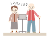 Karaoke Tournament ｜ Respect for the Aged Day ｜ Smile-Free Illustrations ｜ People / Seasons / Events
