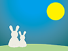 Autumnal Equinox Day | Full Moon | Rabbit-Free Illustrations | People / Seasons / Events