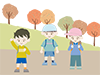 Autumn leaves ｜ Children ｜ Hiking --Free illustrations ｜ People / seasons / events