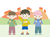 Excursion ｜ Autumn leaves ｜ Children ――Free illustrations ｜ People / seasons / events