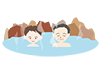 Parents and children | Hot springs | Ryokan-Free illustrations | People, seasons, events