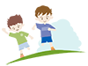 Running ｜ Competition ｜ Children-Free Illustrations ｜ People / Seasons / Events