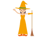 Wizard | Broom | Halloween-Free Illustrations | People / Seasons / Events