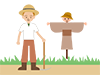 Farmers | Scarecrows | Agriculture-Free Illustrations | People / Seasons / Events