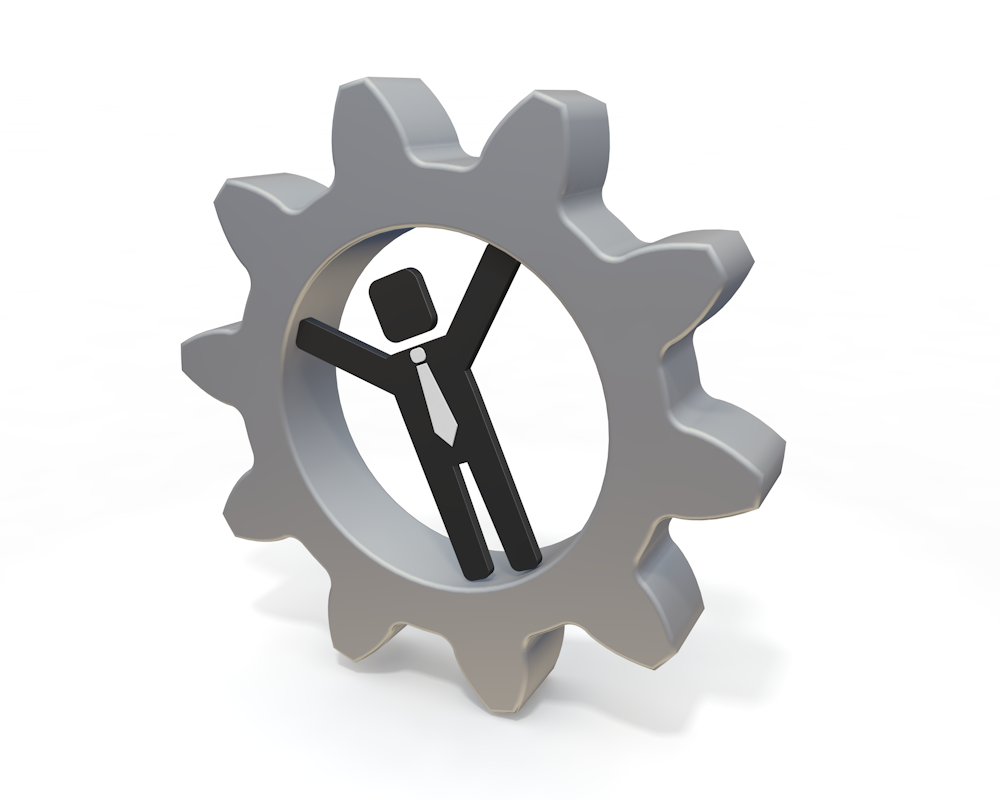 ホワイトカラー/ビジネスマン/サラリーマン・脱サラ/システムの歯車化 - イラスト/写真/フリー素材/クリップアート/フォト/商用使用OK