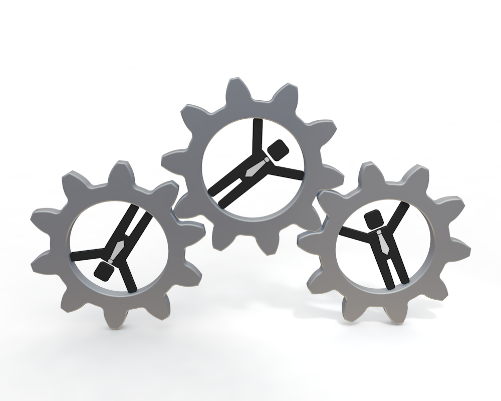 非常勤雇用/フルタイム従業員/組織の歯車として働く/商業デザイン案件にも使えるイラスト - イラスト/写真/フリー素材/クリップアート/フォト/商用使用OK