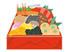 New Year dishes ｜ Osechi ｜ Food ――Free illustrations ｜ People / seasons / events